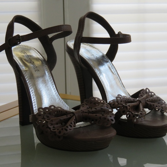 Brown High Heel Sandal - Picture 1 of 7